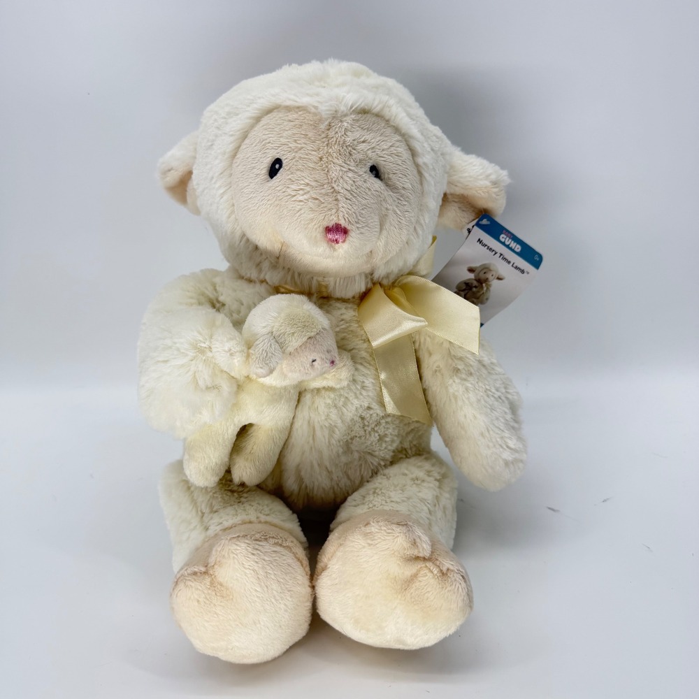 Baby GUND Nursery Time Lamb Animated Plush Recites Rhymes Cream NWT